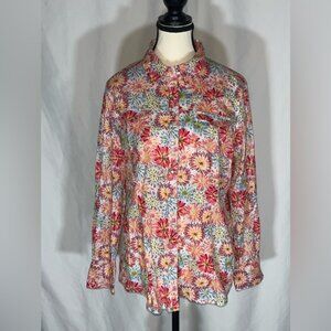 Ariat Floral Print Button Up Western Blouse
